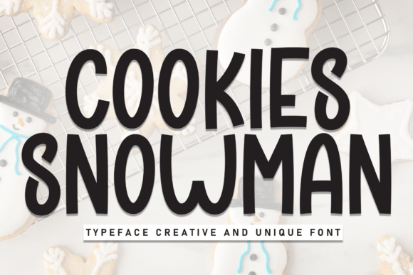 Charming Cookies Snowman: A Whimsical Display Font