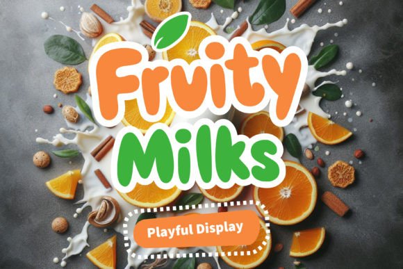Fruity Milks: A Playful Sans-Serif Font for Engaging Campaigns