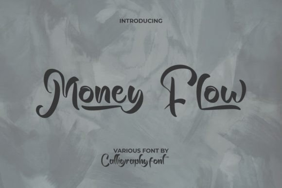 Money Flow: A Playful Brush Display Font for Creative Web Design
