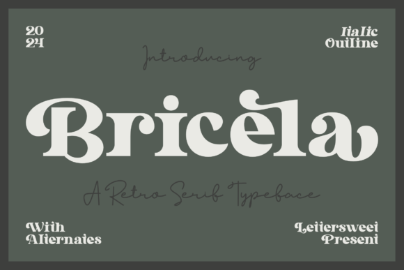 Transform Your Brand with Bricela: A Vintage Serif Font